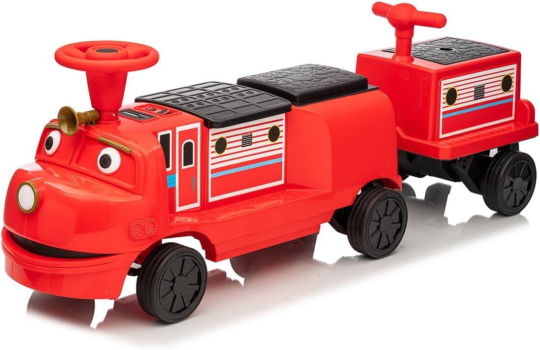 Front. Homhougo - 12V Ride on Train Trackless,Licensed by CHUGGINGTON Kids Train Include 1 Locomotive.