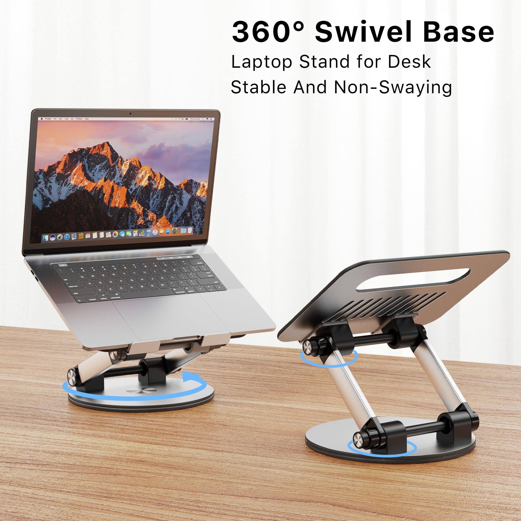 360° Swivel Base Laptop Stand for Desk Stable And Non-Swaying