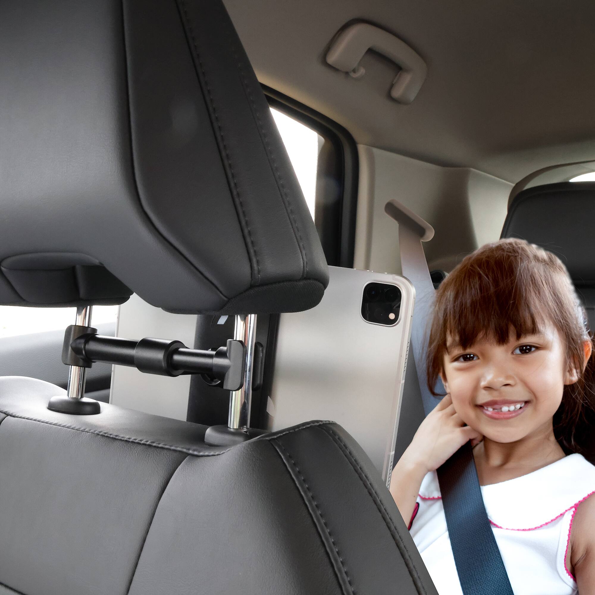 Alt View 1. Monster - Monster Universal Backseat Headrest Tablet Mount - Keep Passengers Entertained on the Go! - Black.