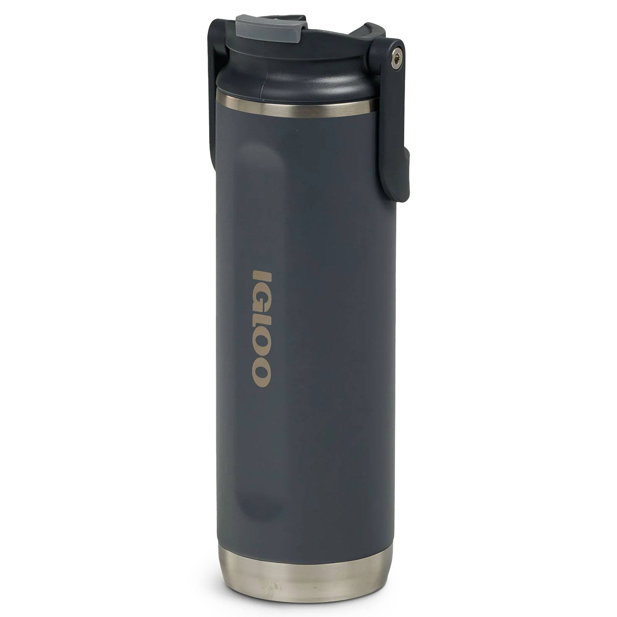 Alt View 1. Igloo - IGLOO 20 oz. Flip ‘n’ Sip Tumbler, Carbonite - Carbonite.
