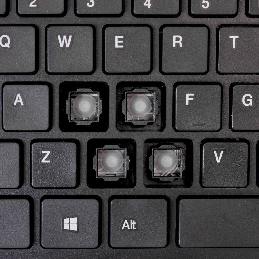 Alt View 7. Adesso - Adesso SlimTouch Mini Keyboard - Cable Connectivity - USB Interface - 78 Key(s) - English (US) - QWERTY Layout - Desktop - Black.