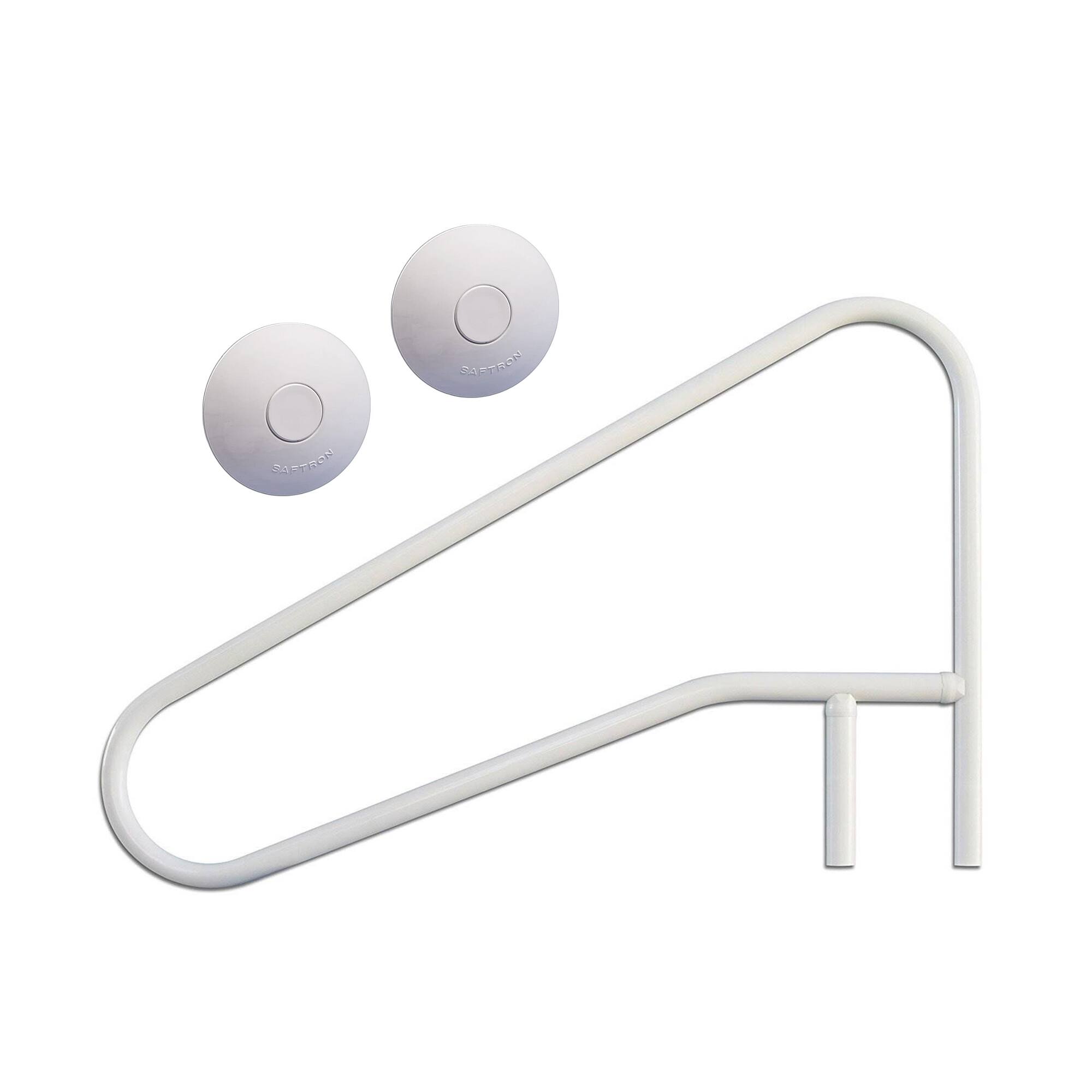 Saftron - 3 Bend In Water Handrail & Ladder and Rail Anchor Socket Cover, 2 Pack - White price history on PriceWatchPro