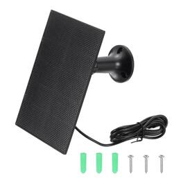 Unique Bargains - 2pcs Solar Panel for Ring Camera, 4W 6V USB Solar Panel Charger with 6ft Type-C Port Cable 360°Adjustable Wall Mount - Black