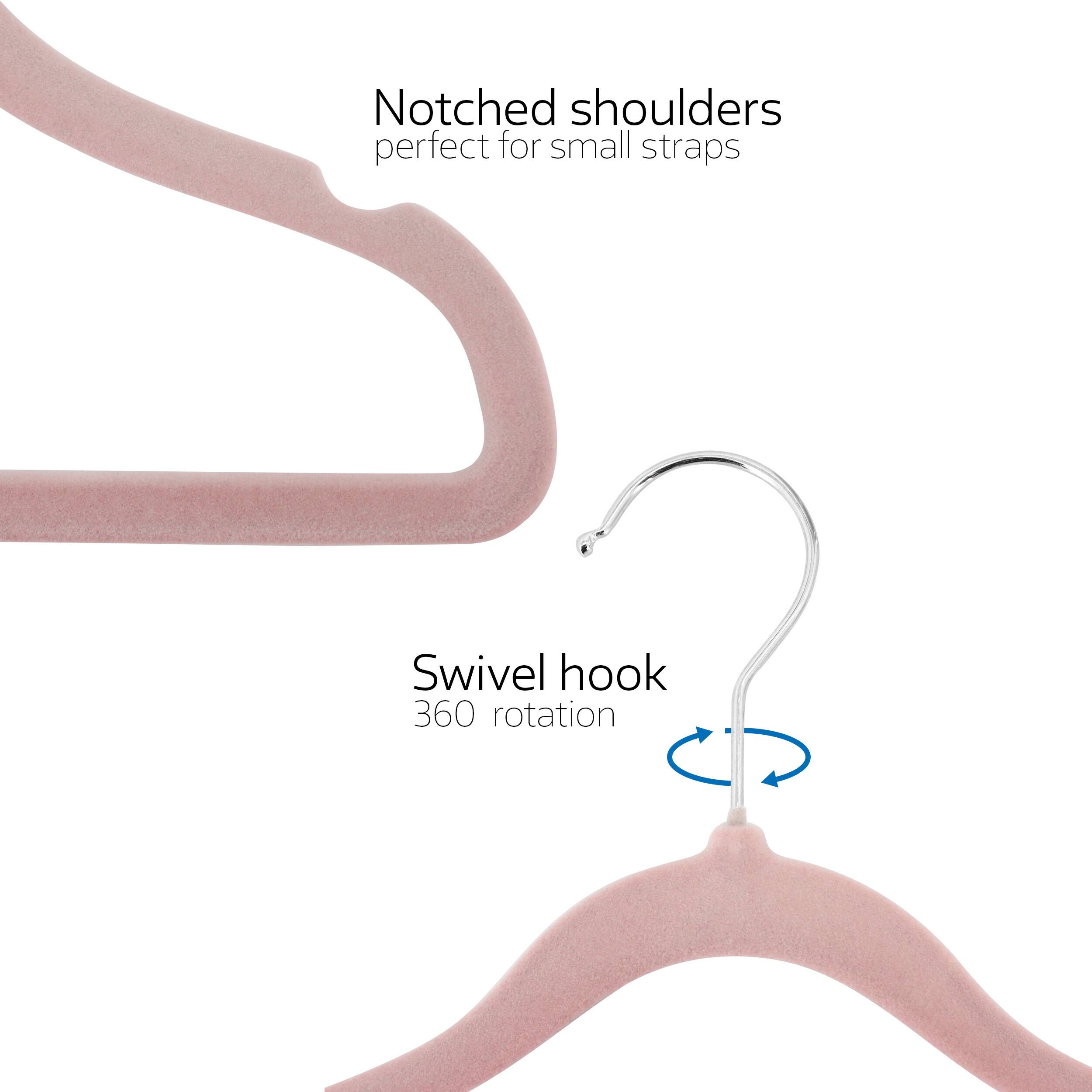 Notched shoulders perfect for small straps  
Swivel hook 360 rotation