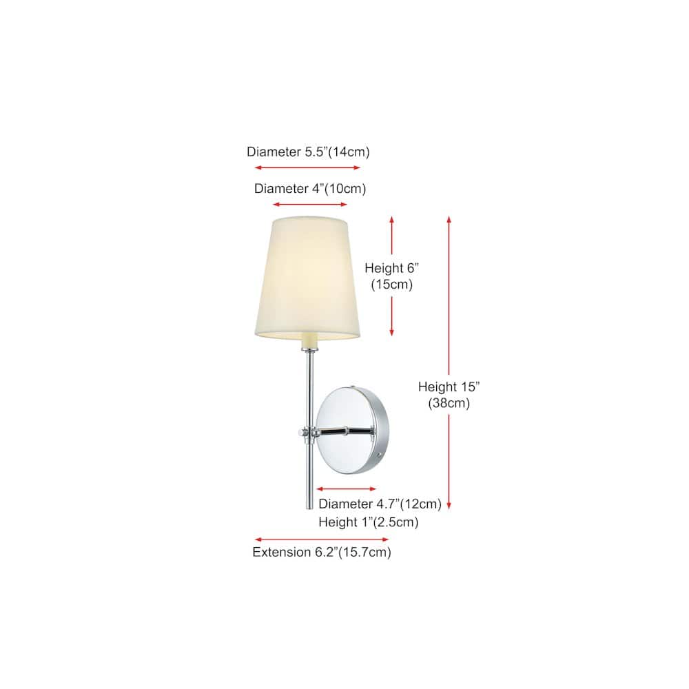 Living District - Mel 5.5 inch Wall Sconce in Chrome - Chrome And White price history on PriceWatchPro