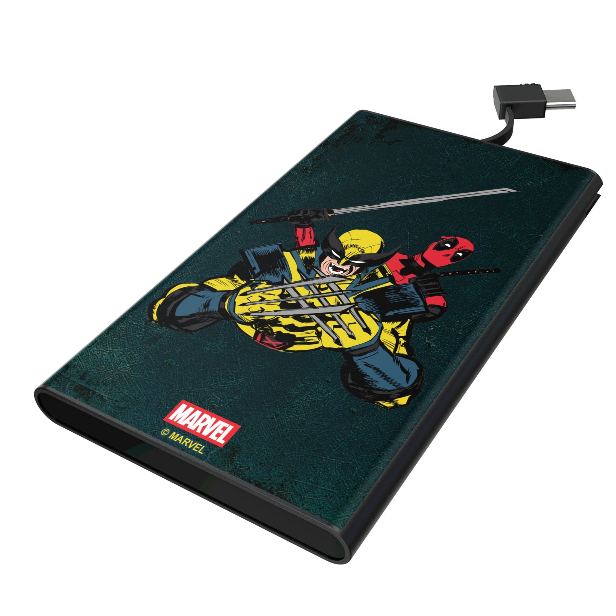Keyscaper - Marvel Badge 5000mAh Flat Powerbank - Deadpool Wolverine 3