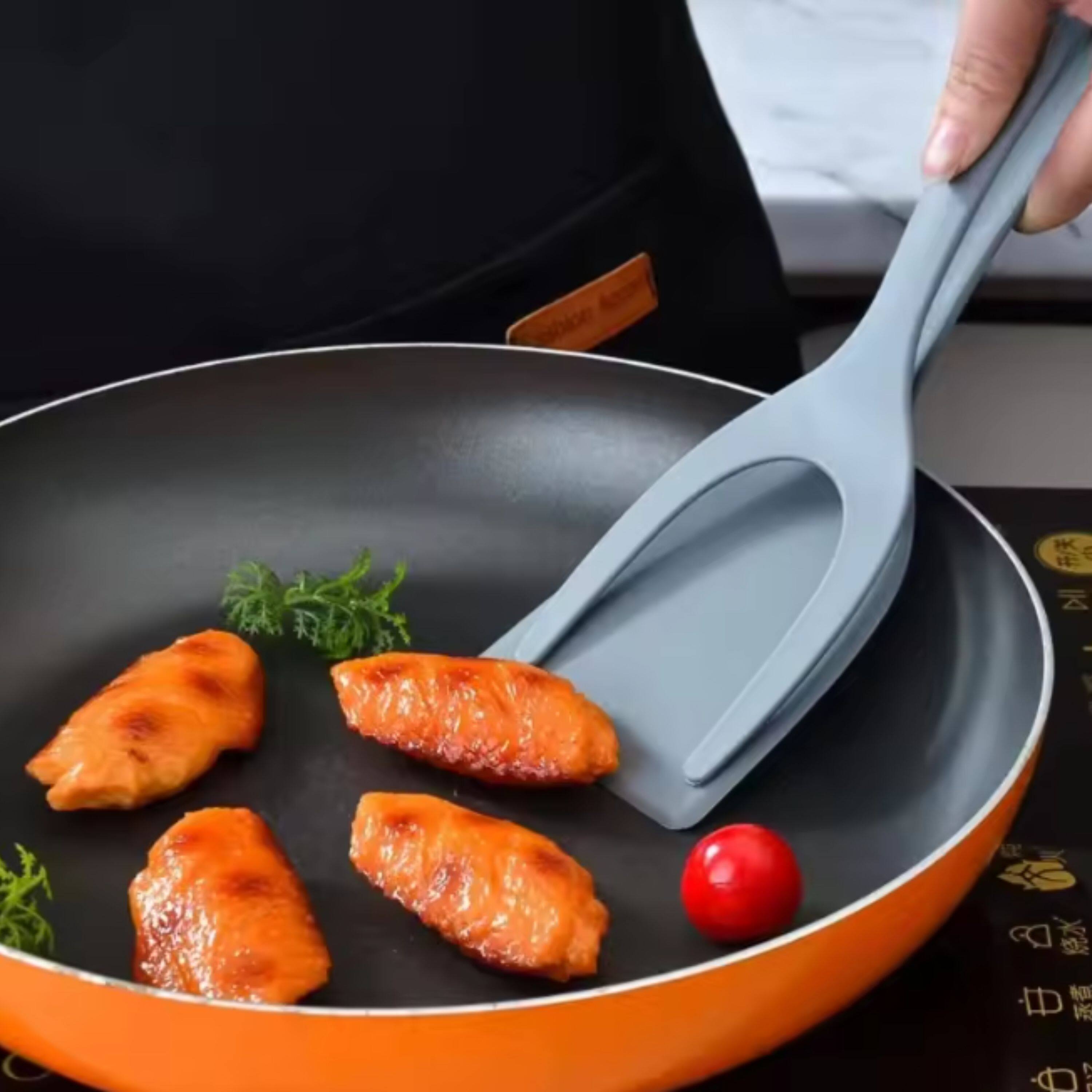 Angle. Kitcheniva - 2 in 1 Multifunctional Plastic Shovel Spatula with Clip.