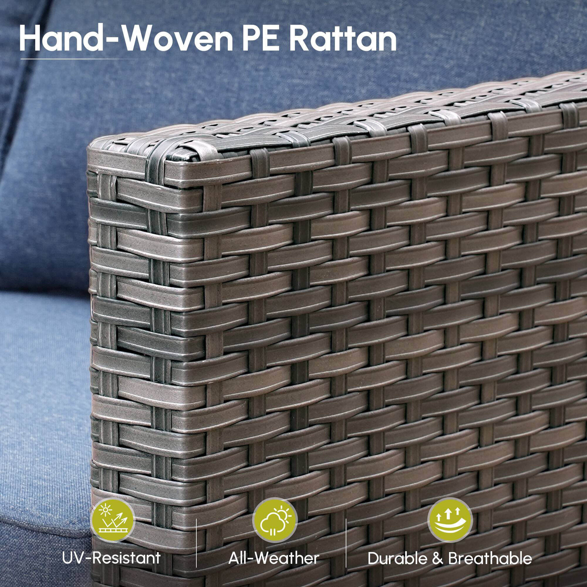 Hand-Woven PE Rattan

- UV-Resistant
- All-Weather
- Durable & Breathable