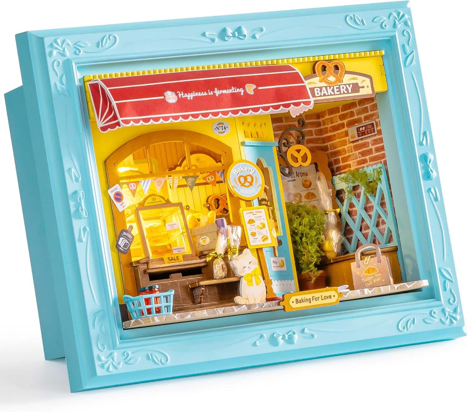 Robotime - Rolife DIY Miniature House Kit, Mini Wooden Dollhouse Kit for Adults to Build, 3D Shadow Box Frame Decor Diorama Kit - Brown price history on PriceWatchPro