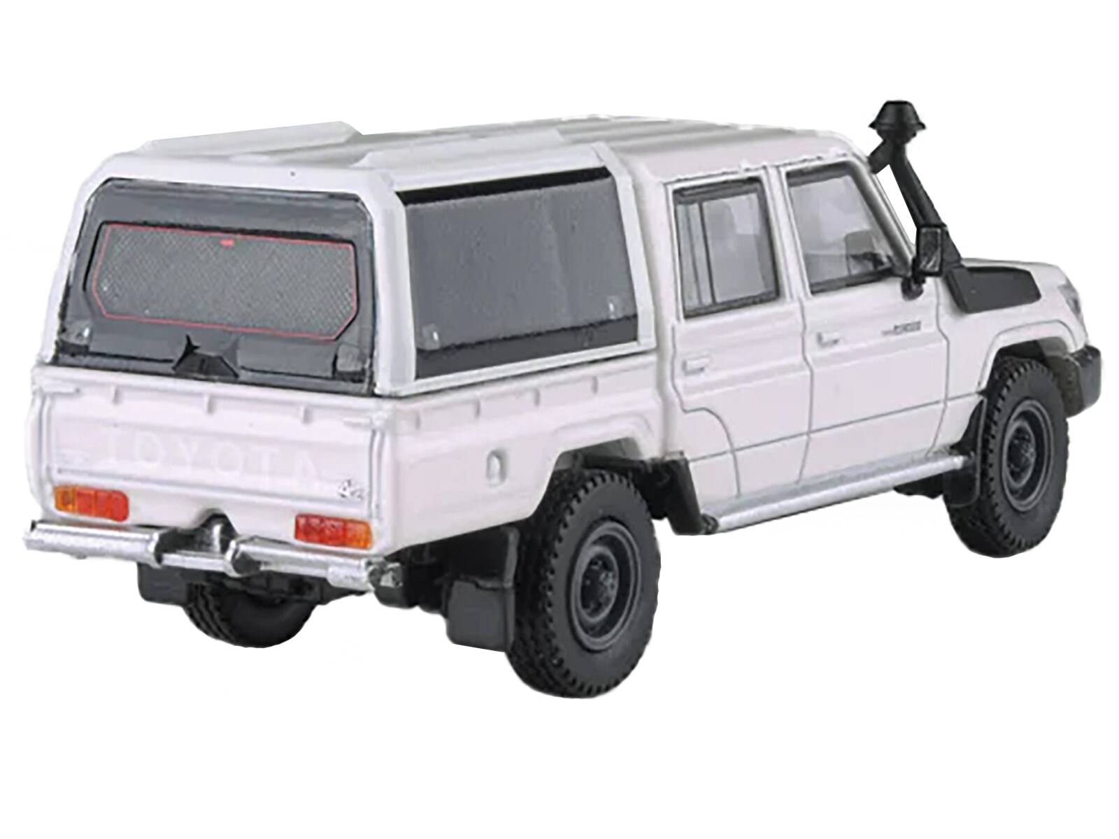 Left. Paragon - 2012 Toyota Land Cruiser LC 79 French Vanilla White with Canopy 1/64 Diecast Model Car by Paragon Models - White.