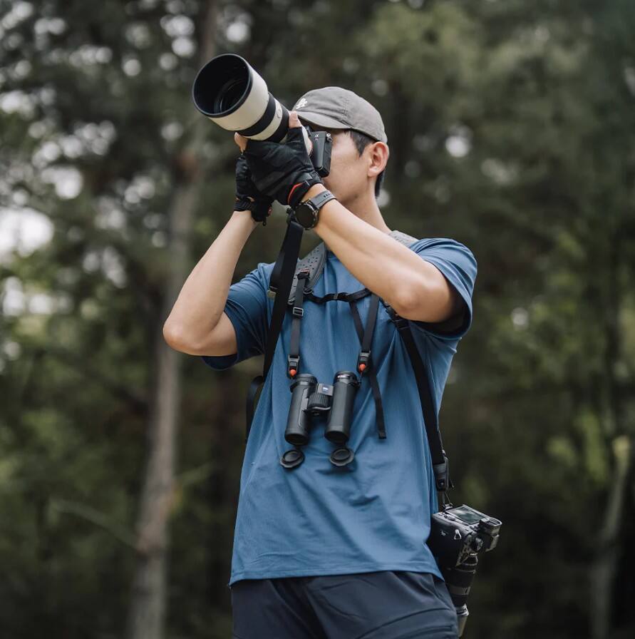 Back. PGYTECH - PGYTECH Camera Strap Master Midnight Black, Dual Camera Shoulder Strap, Quick Release, 90kg Capacity - Midnight Black.