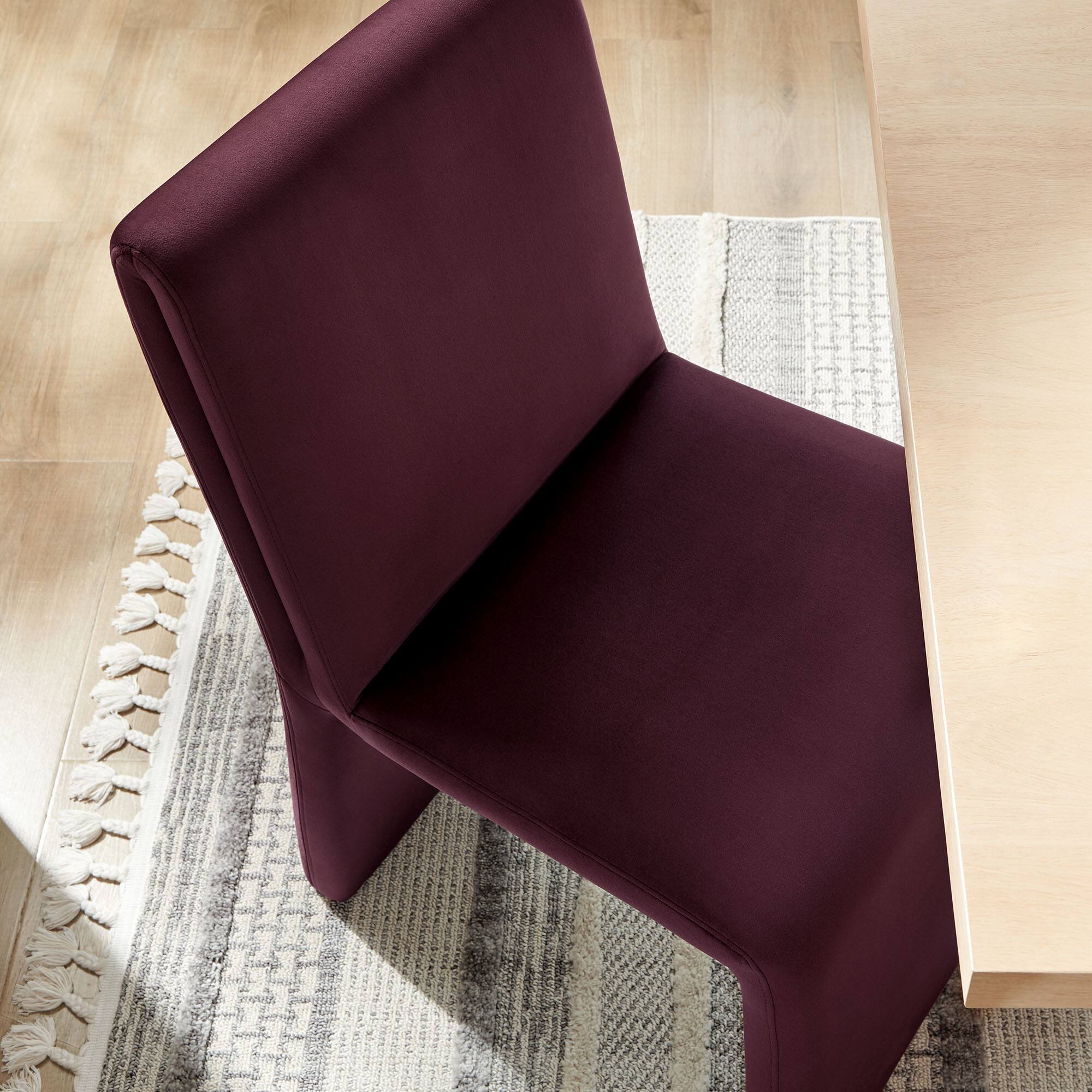 Alt View 5. Modway - Emory Upholstered Performance Velvet Dining Side Chair by Modway - Purple.