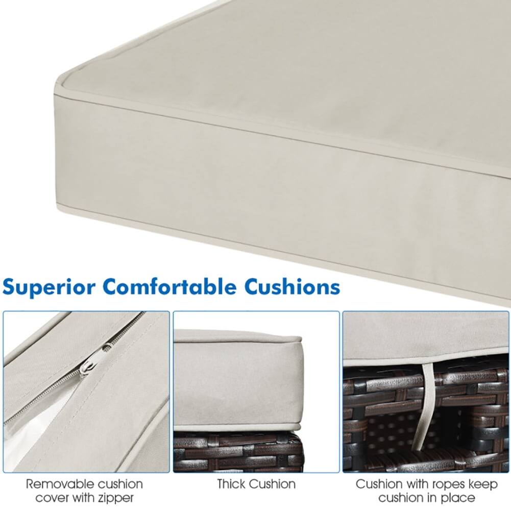 Superior Comfortable Cushions

- Removable cushion cover with zipper
- Thick Cushion
- Cushion with ropes keep cushion in place
