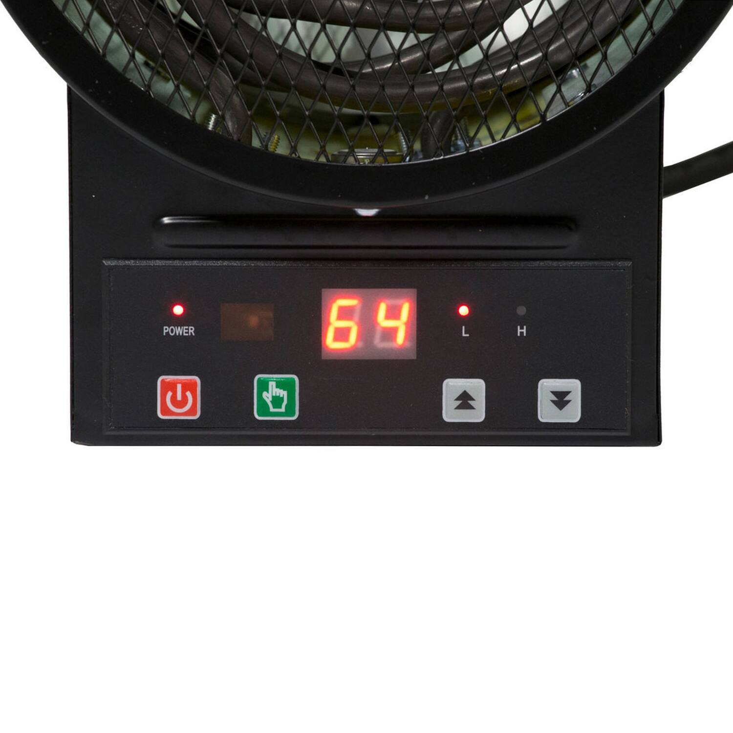 Alt View 4. Dura Heat - 240-Volt 3,750-Watt 12,800-BTU Electric Forced Air Heater with Remote EUH4000R - Yellow.