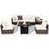 Front. Costway - 7 PCS Patio Furniture Set with 28" 50000 BTU Propane Gas Fire Pit Table Cushions - Off White.