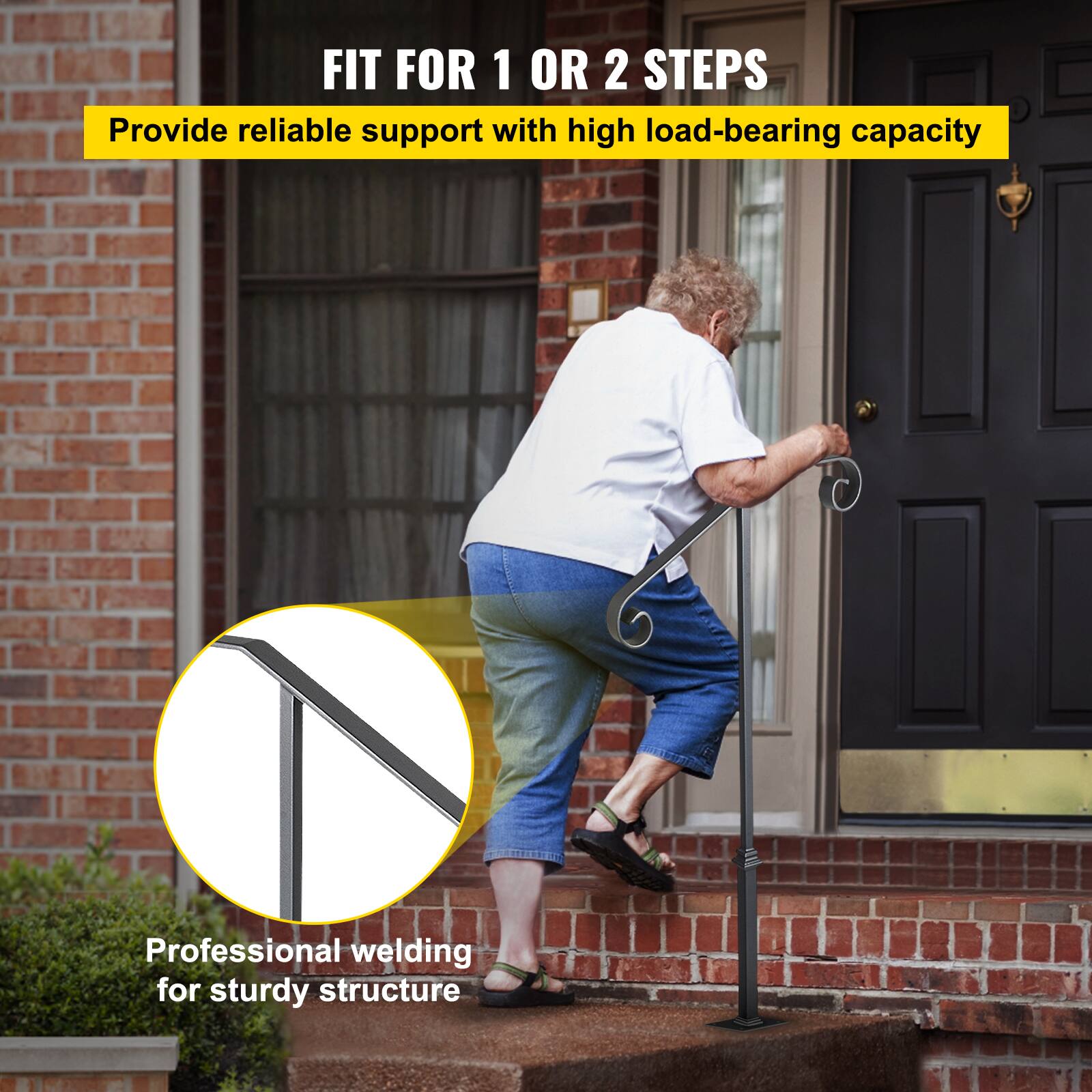 FIT FOR 1 OR 2 STEPS
Provide reliable support with high load-bearing capacity
Professional welding for sturdy structure