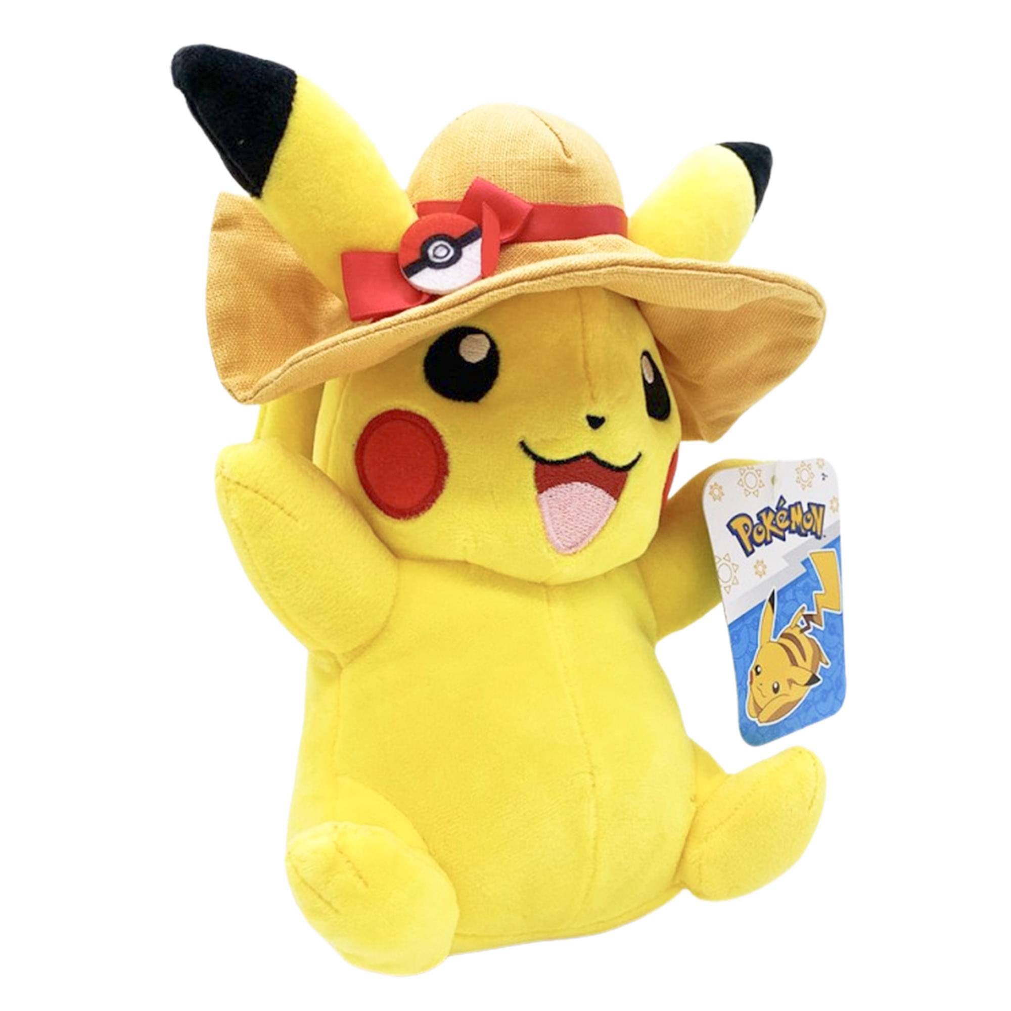 Alt View 3. Jazwares - Pokemon Pikachu with Sun Hat 8-Inch Plush - Multi-Colored.