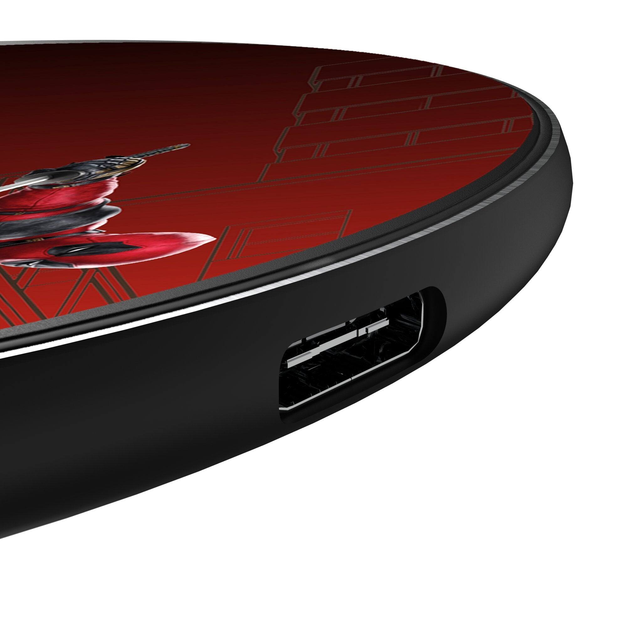 Left. Keyscaper - Marvel MechLine 15-Watt Wireless Charger - Deadpool.