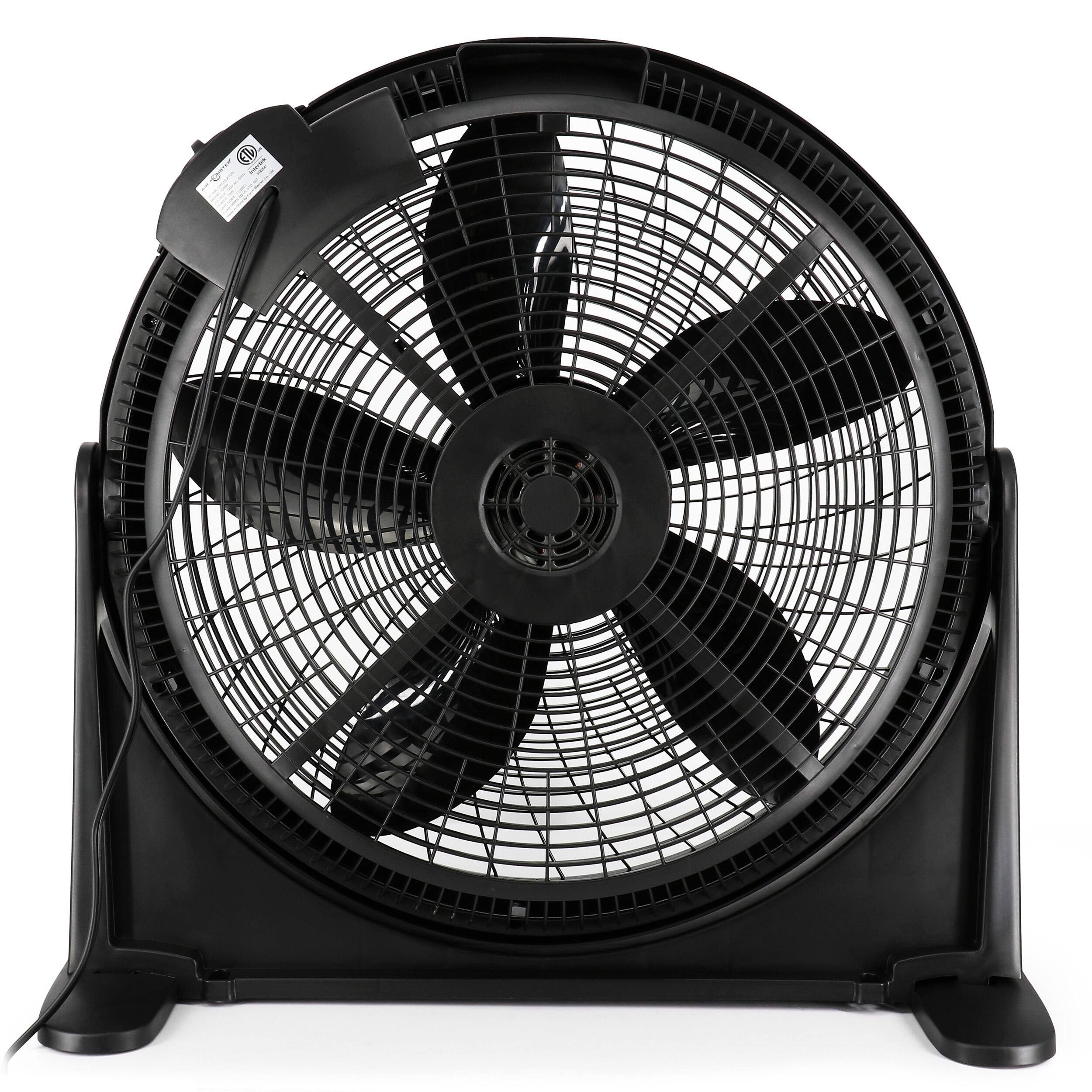 Alt View 1. Air Monster - Air Monster 20 Inch Air Circulator Wall Mountable 3 Speed Fan in Black - Black.