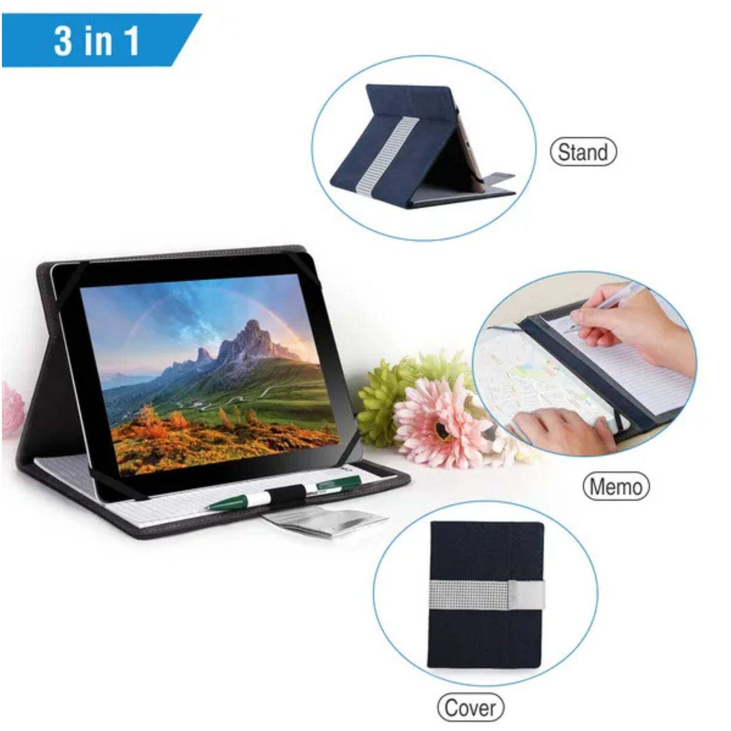 3 in 1

- Stand
- Memo
- Cover