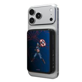 Keyscaper - Marvel MechLine Wireless Mag Power Bank - Captain America