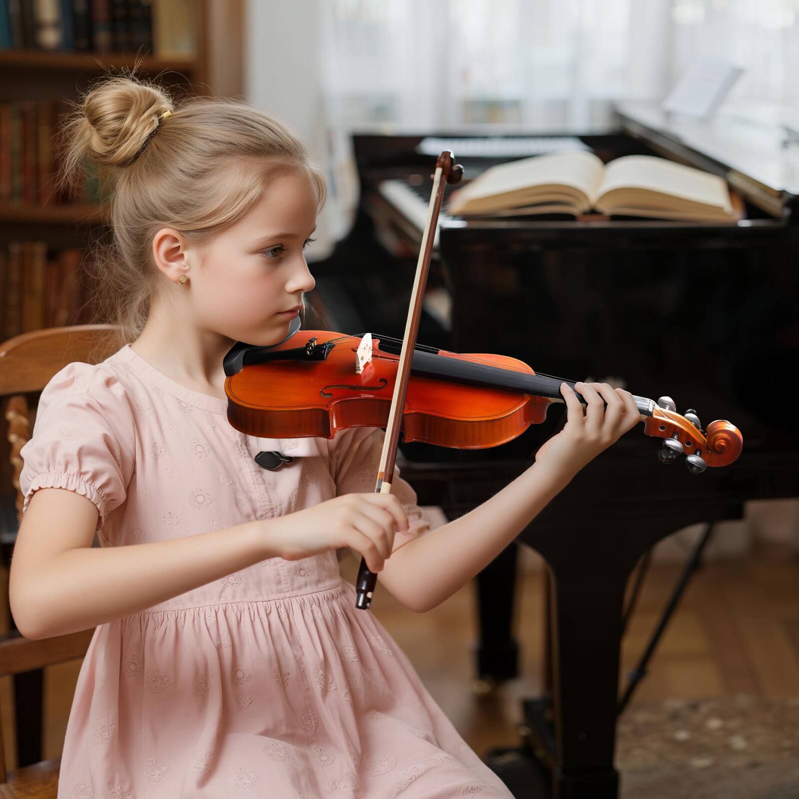 Left. Winado - Acoustic Violin 4/4 Full Size with Case and Bow Rosin With Case for Xmas Gift US.