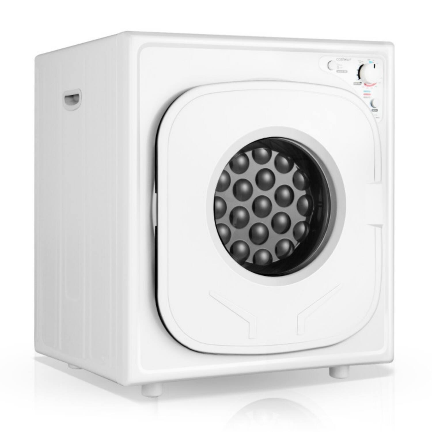 Alt View 5. LUCKY ONE - 1500W Compact Laundry Dryer 13.2 lbs with Touch Panel - Wall Mount Freestanding Ventless - White.