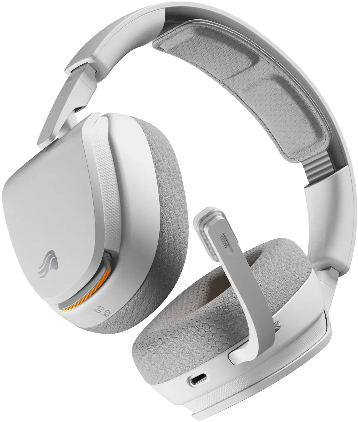 Alt View 17. Glorious - GHS Wireless InfinitePlay 2.4/Bluetooth Over-the-Ear Wireless Gaming Headset + Base Station for PC, PS5, PS4 and Switch - White.