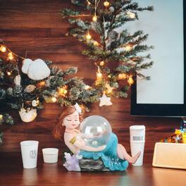 FC Design - 5.25"W Mermaid with Bubble Mergirl Figurine Statue Office Desk Tabletop Home Decor Gift - Multi-Color