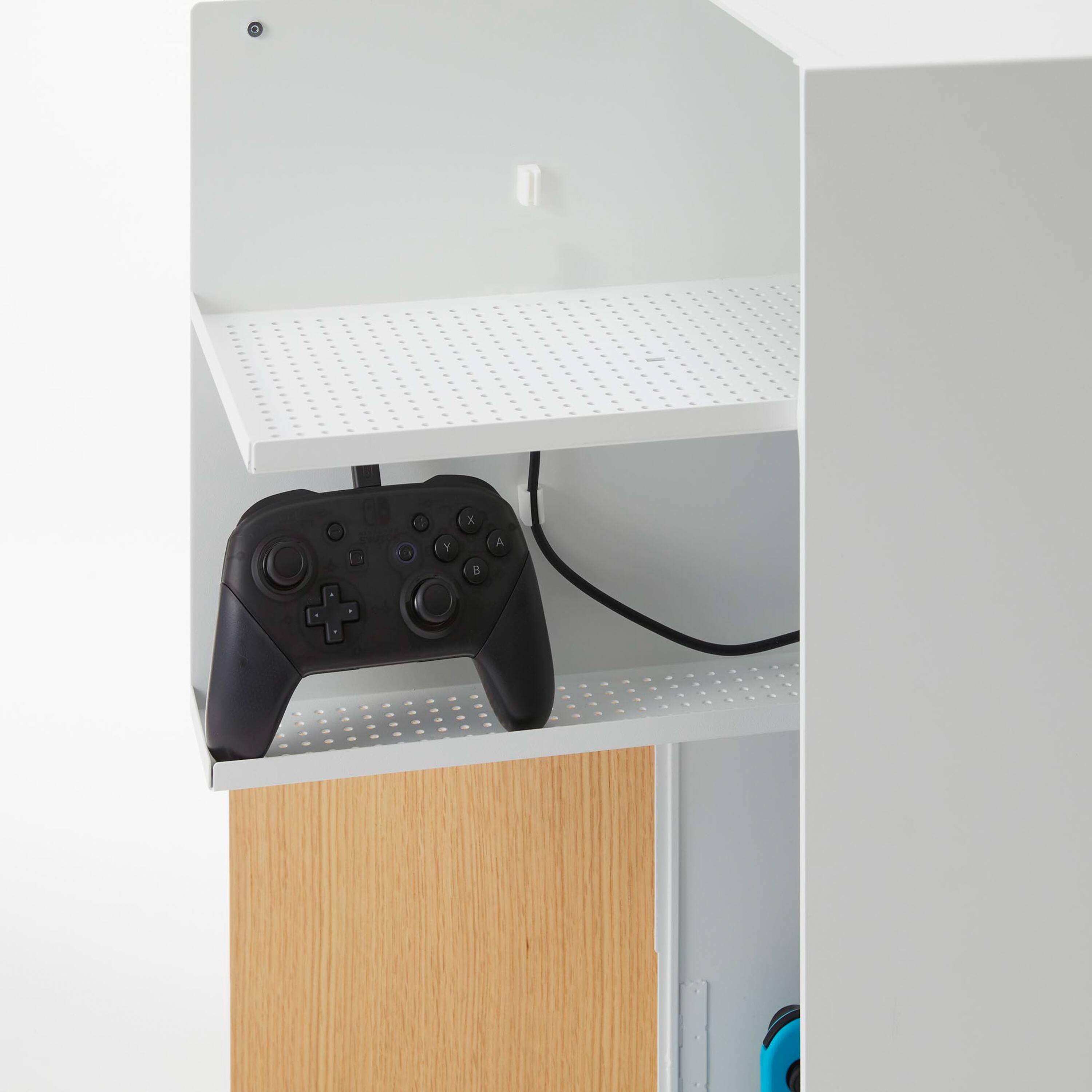 Alt View 5. Yamazaki Home - Video Game Storage Cabinet - Steel - White.