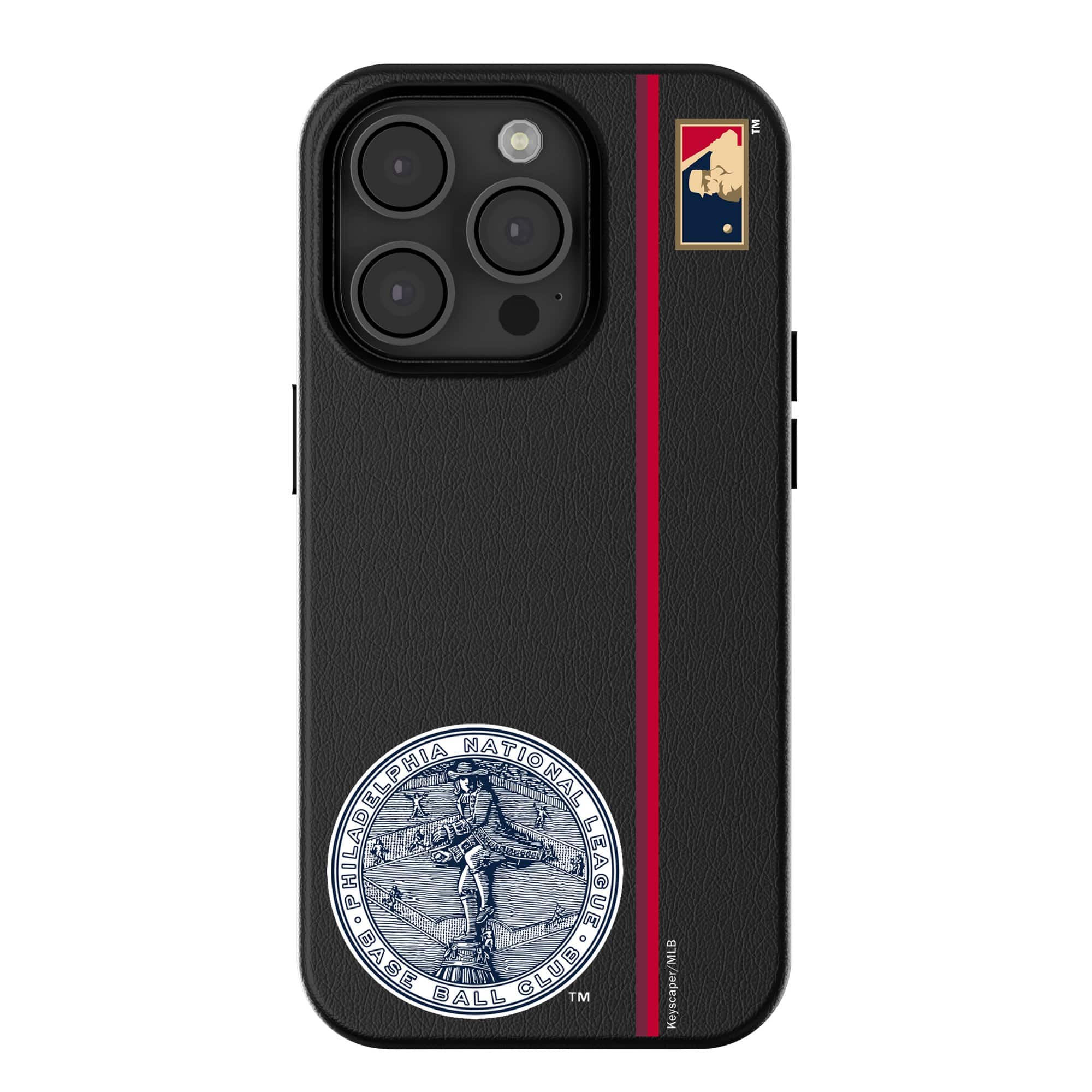 Keyscaper - MLB - Philadelphia Phillies - 1915 Logo iPhone Magnetic Bump Case - 13 - Black
