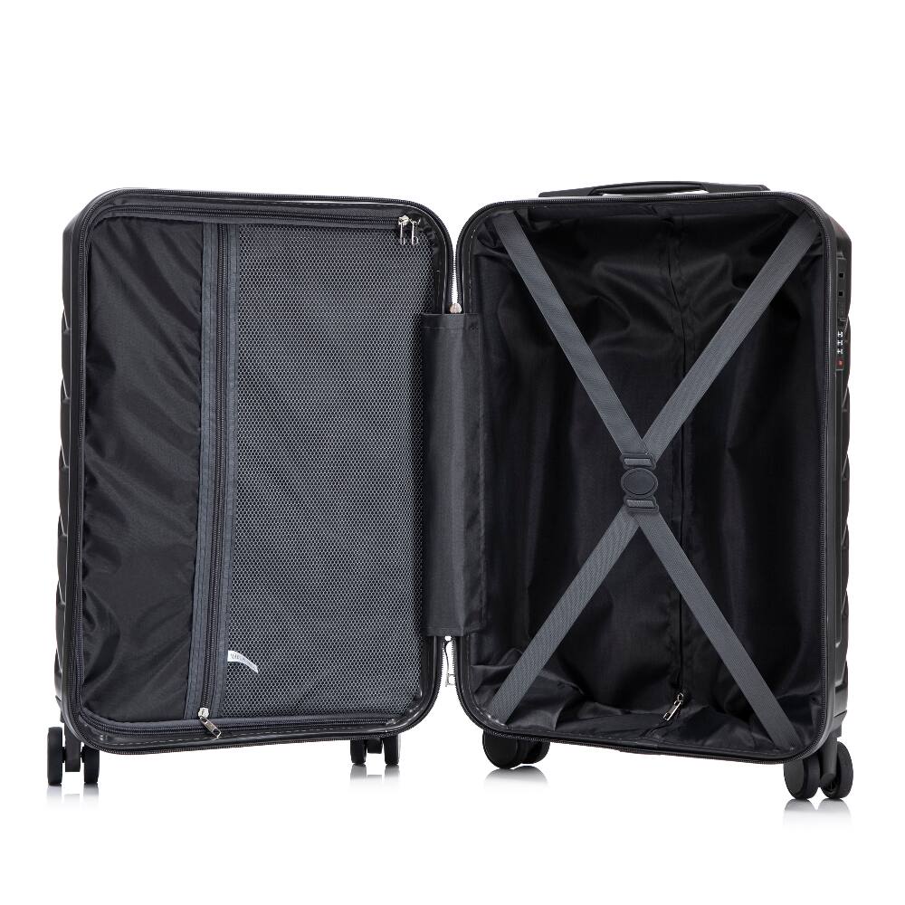 Alt View 7. Ropilly - Ropilly 2 Piece Luggage Set 20 Inch Carry On Suitcase with 14 Inch Cosmetic Case, ABS Hard Shell, Dark Gray - Dark Gray.