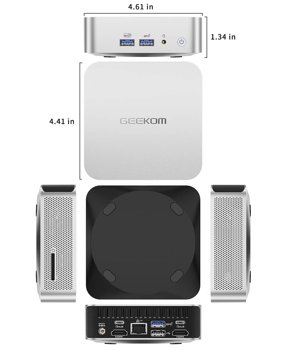 ミニPC GEEKOM A7 AMD Ryzen R9-7940HS 32GB 2TB GEEKOM A7 Mini PC, Ryzen 9 7940HS, 32GB DDR5 RAM, 2TB SSD, Radeon