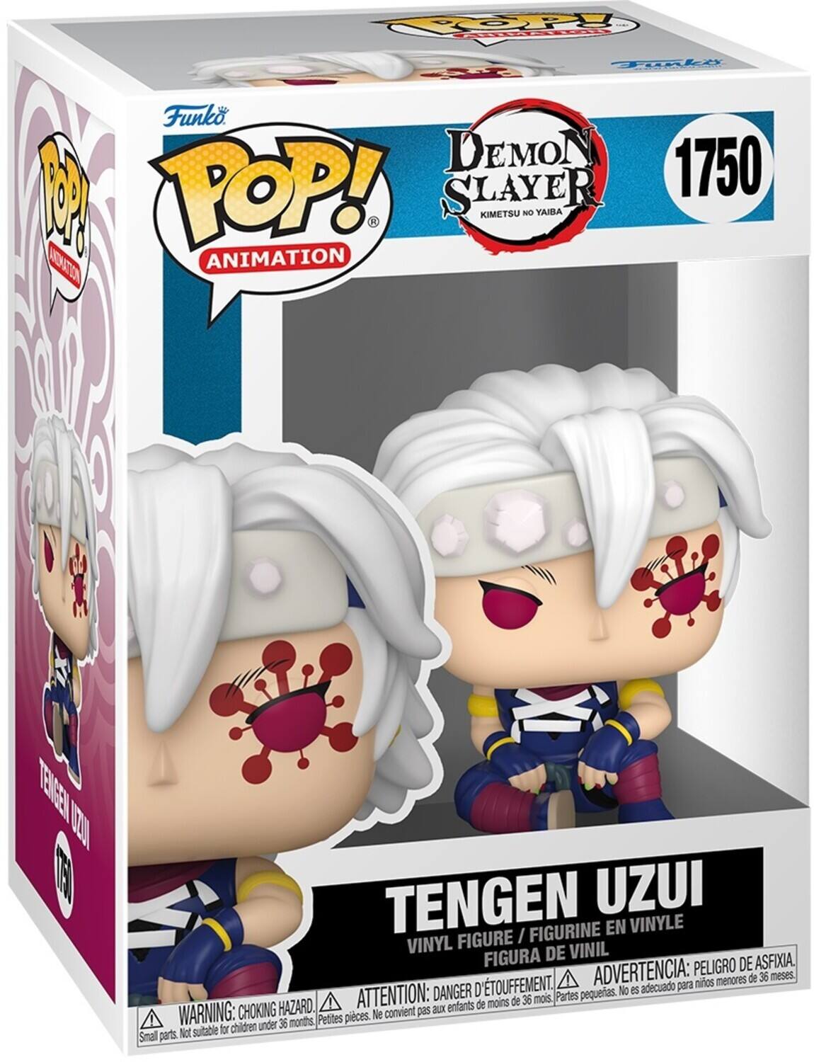 POP! ANIMATION - SLAYER KIMETSU NO YAIBA 1750
TENGEN UZUI
FIGURINE EN VINYLE
FIGURE / VINYL DE VINIL FIGURA
PELIGRO DE ASFIXIA D'TOUFFEMENT.
ADVERTENCIA: nios menores de 36 meses.
DANGER No es adecuado para
ATTENTION: de 36 mois
Partes pequeias.
HAZARD. enfants de moins
WARNING: CHOKING
Small parts. Not suitable for children
Petites pieces. Ne convient pas aux under 36 months.