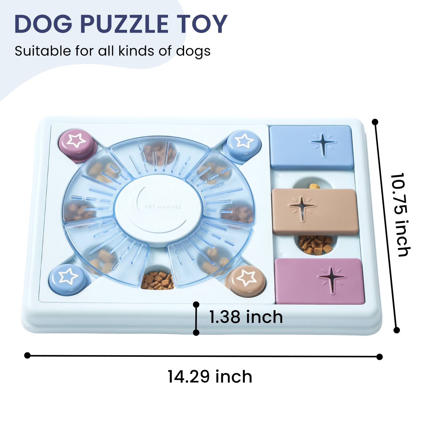 DOG PUZZLE TOY  
Suitable for all kinds of dogs  

10.75 inch  
14.29 inch  
1.38 inch