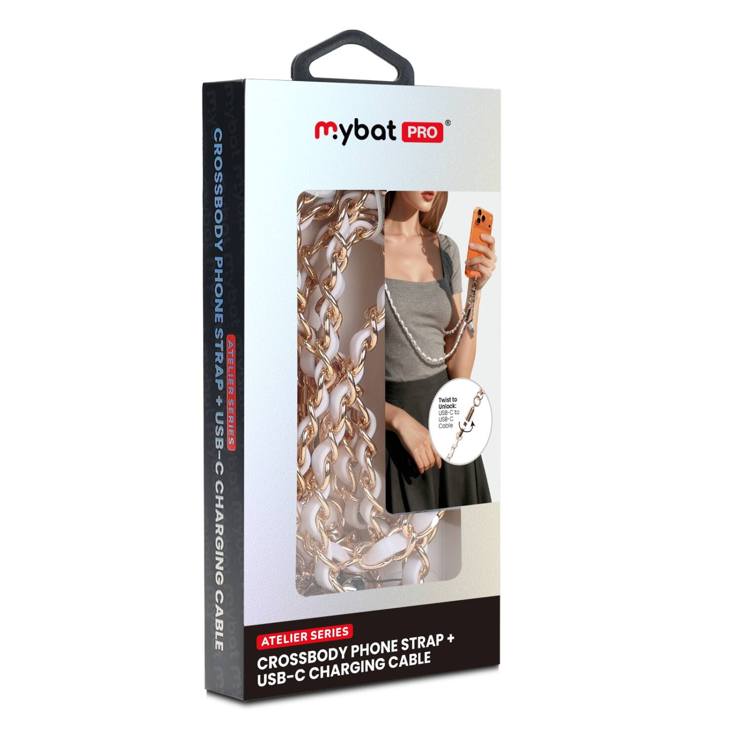 mybat PRO  
ATELIER SERIES  
CROSSBODY PHONE STRAP + USB-C CHARGING CABLE