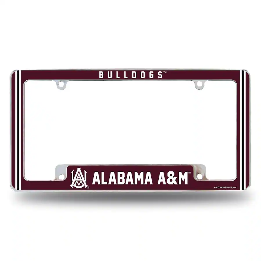 License Plate Color Filter Rico Industries Alabama A&M Bulldogs Chrome Metal License Plate Frame ...