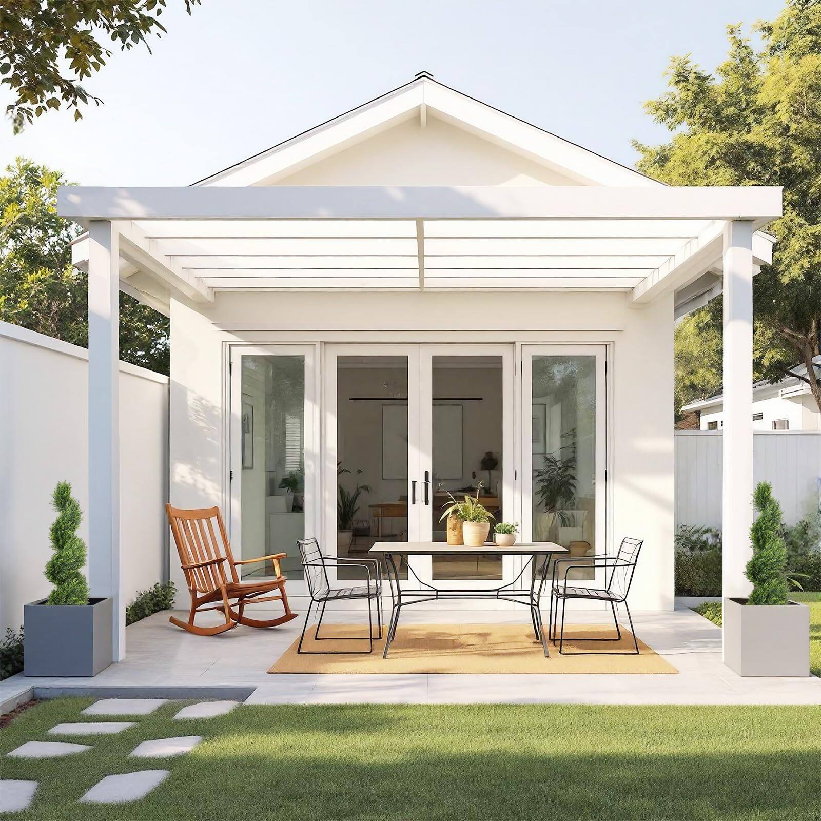 Back. TECH SAFARI - Artificial Topiary Trees Set Of 2 Faux Cedar Cypress Spiral Outdoor - Plants For Garden Front Porch Indoor... - Default.