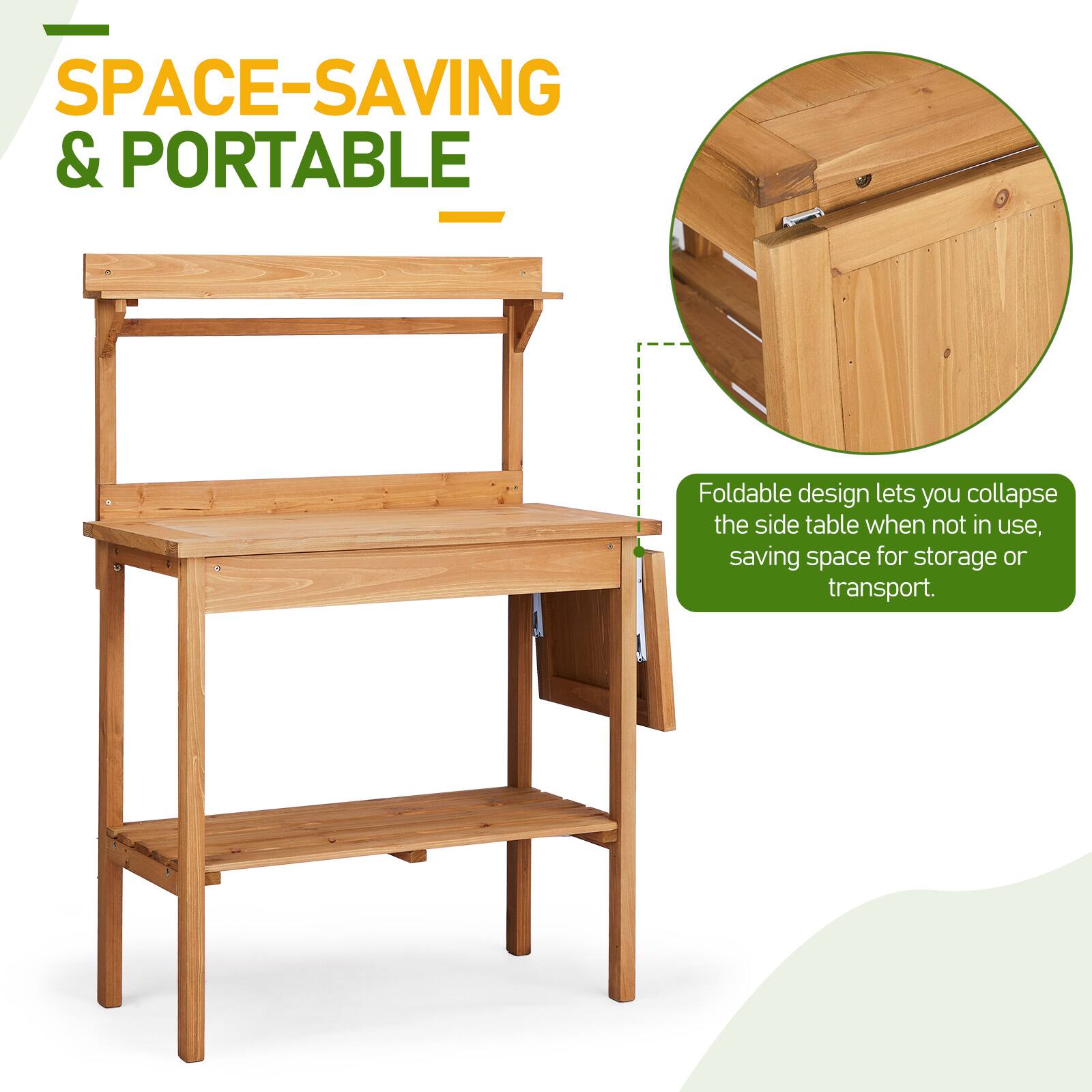 SPACE-SAVING & PORTABLE

Foldable design lets you collapse the side table when not in use, saving space for storage or transport.