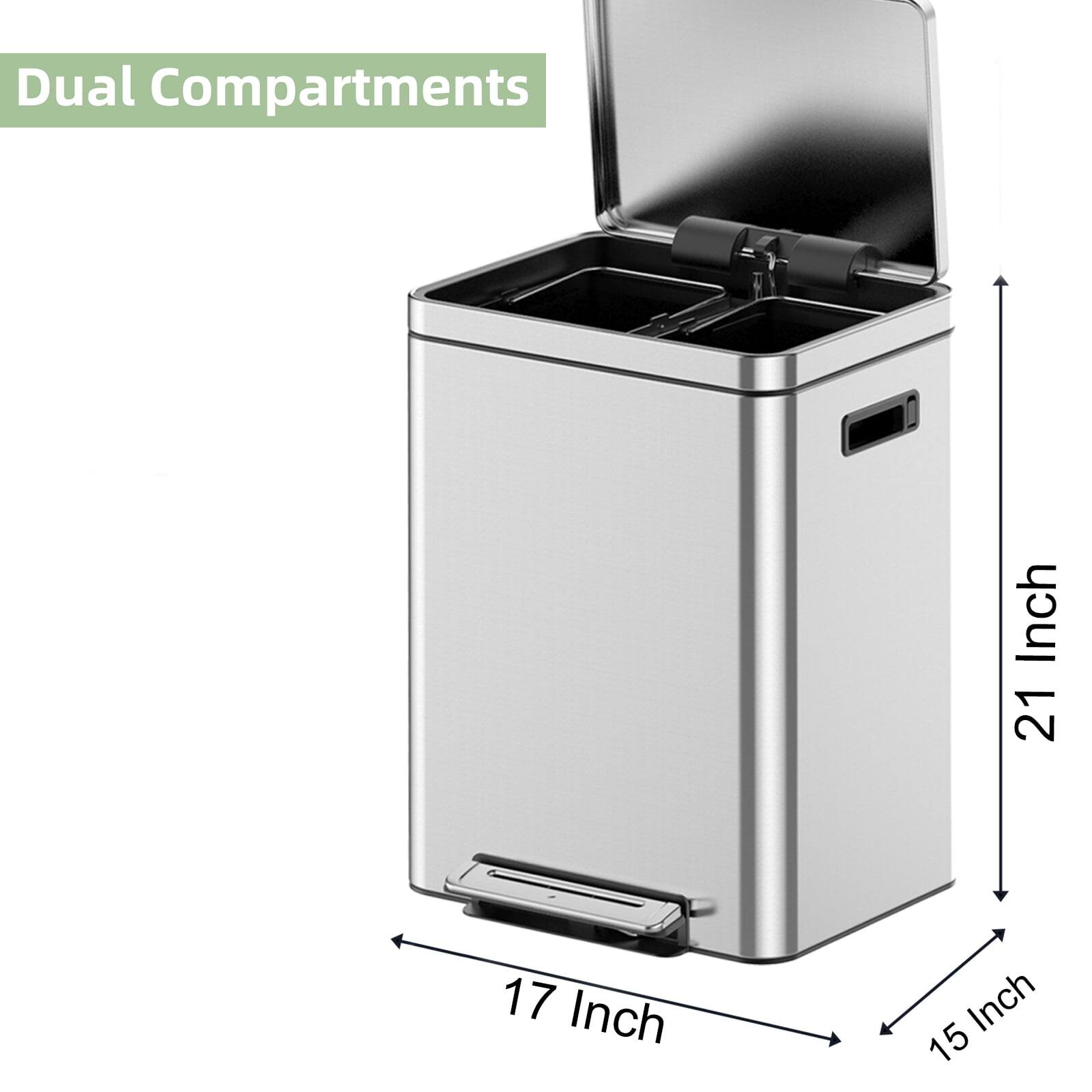 Dual Compartments  
21 Inch  
17 Inch  
15 Inch