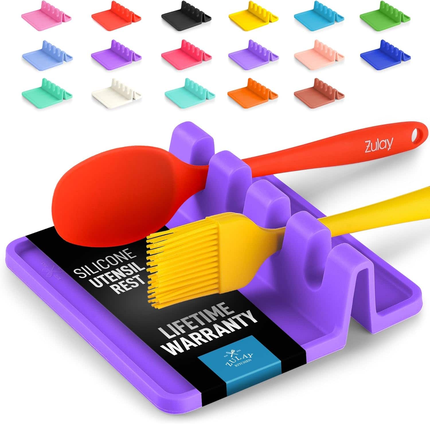 Zulay Silicone Utensil Rest  
Lifetime Warranty