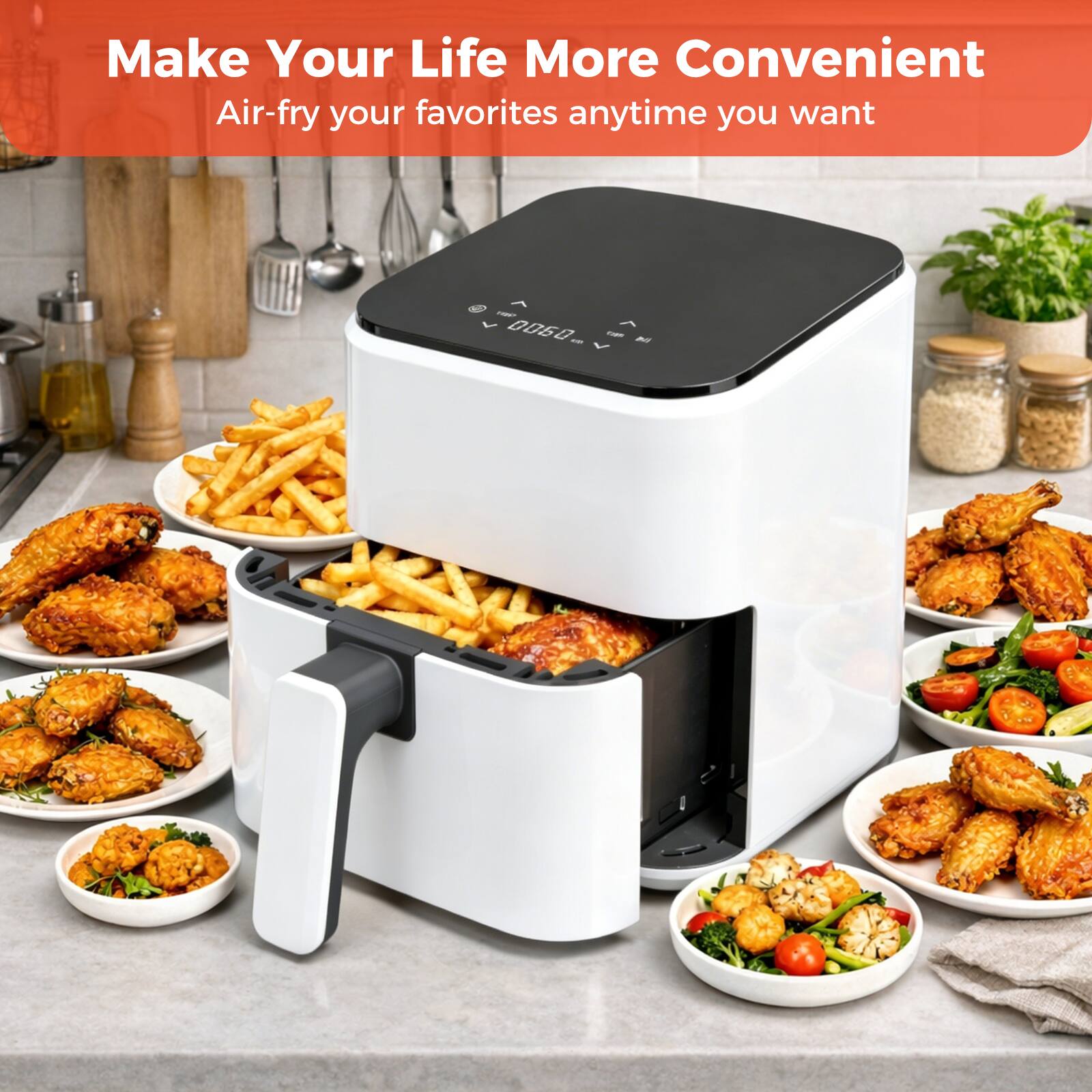 Make Your Life More Convenient  
Air-fry your favorites anytime you want