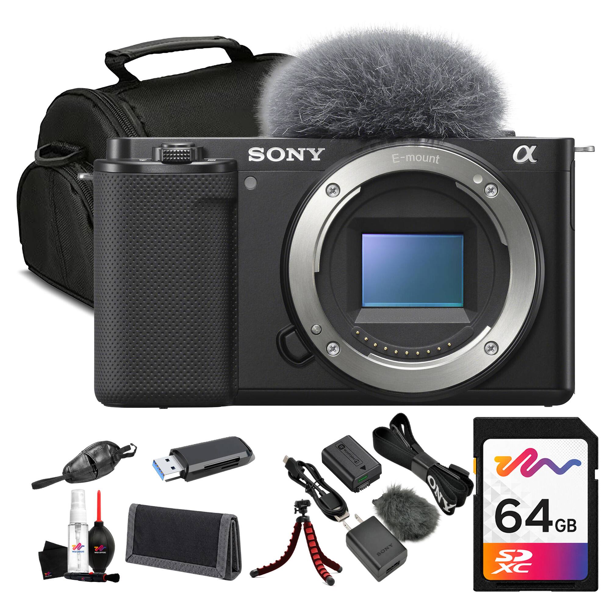 Bundle - Sony - ZV-E10 Mirrorless Camera + 64GB Card + Bag + Card Reader + HDMI + More price history on PriceWatchPro