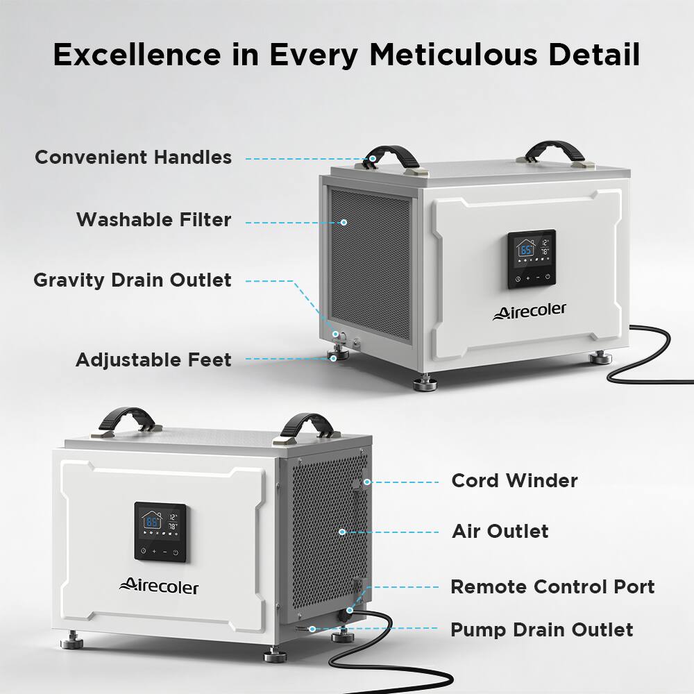 Excellence in Every Meticulous Detail

- Convenient Handles
- Washable Filter
- Gravity Drain Outlet
- Adjustable Feet
- Cord Winder
- Air Outlet
- Remote Control Port
- Pump Drain Outlet