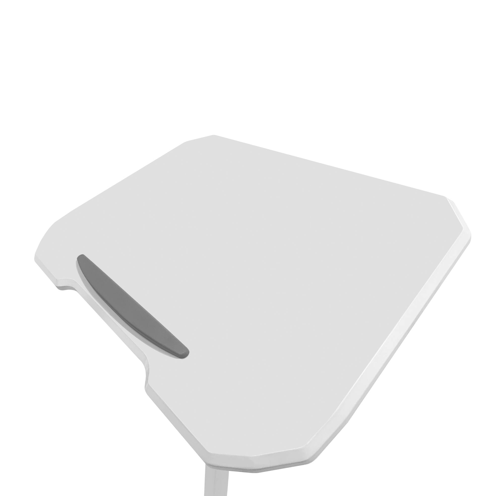 Alt View 6. GOODSILO - Adjustable Height Mobile Laptop Stand with Tiltable Tabletop for Sit-to-Stand Workstation - White.