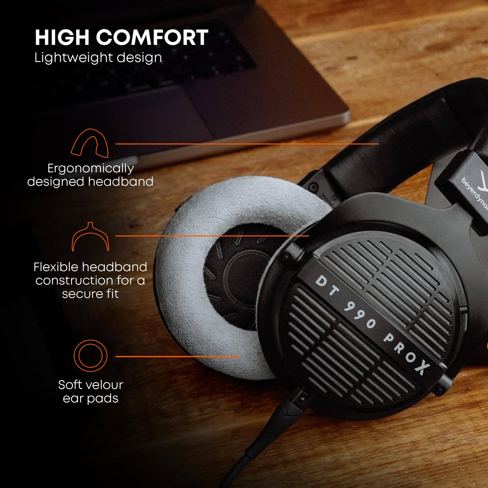 Beyerdynamic DT 990 Pro X Over Ear Studio Wired Headphones for