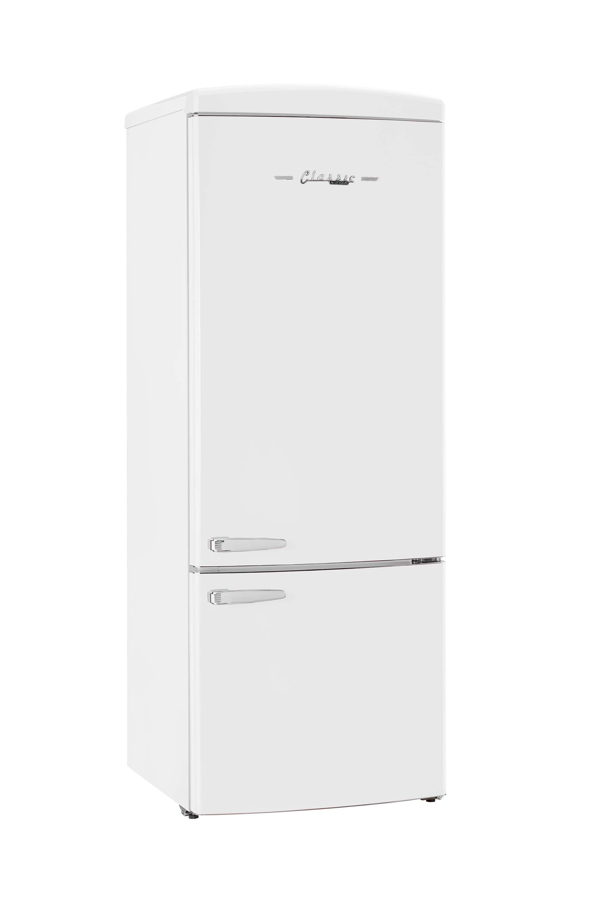 Unique Appliances - Classic Retro 16.7 cu.ft Bottom Freezer Counter Depth Refrigerator - Marshmallow White - Front_Zoom