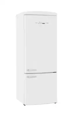Unique Appliances - Classic Retro 16.7 cu.ft Bottom Freezer Counter Depth Refrigerator - Marshmallow White