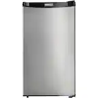 Front. Danby - Danby DCR032A2BSLD 3.2 Cu. Ft. Designer Stainless Compact Refrigerator - Stainless.
