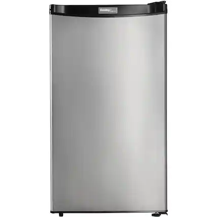 Front. Danby - Danby DCR032A2BSLD 3.2 Cu. Ft. Designer Stainless Compact Refrigerator - Stainless.